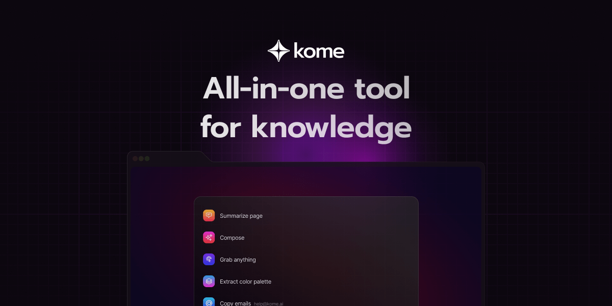Kome: AI Summary and Bookmark Extension
